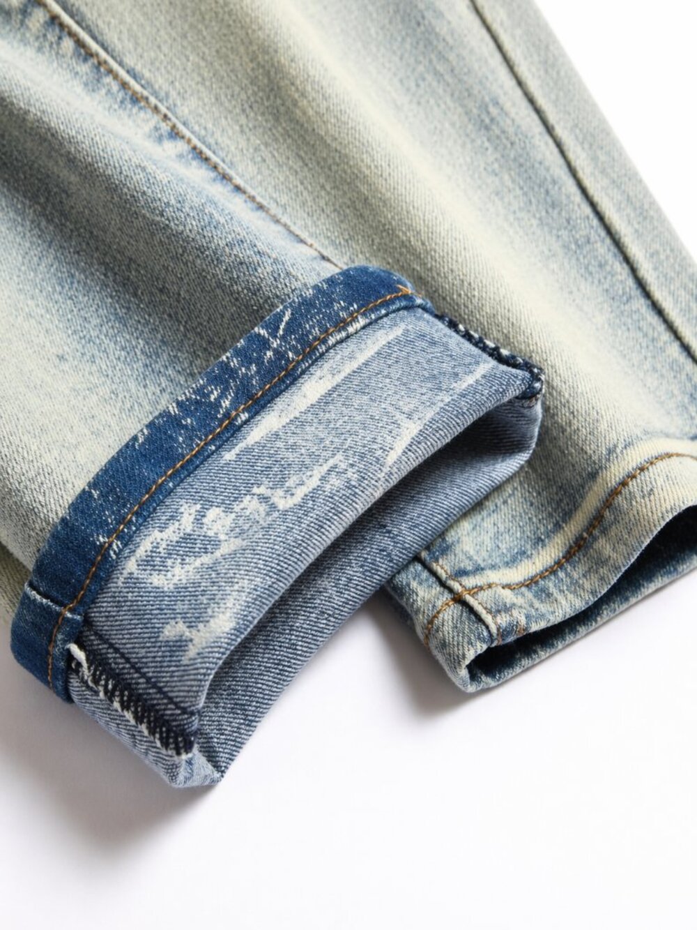 Men's Ripped Straight Holes Stretchy Jeans - Picture 4 of 4